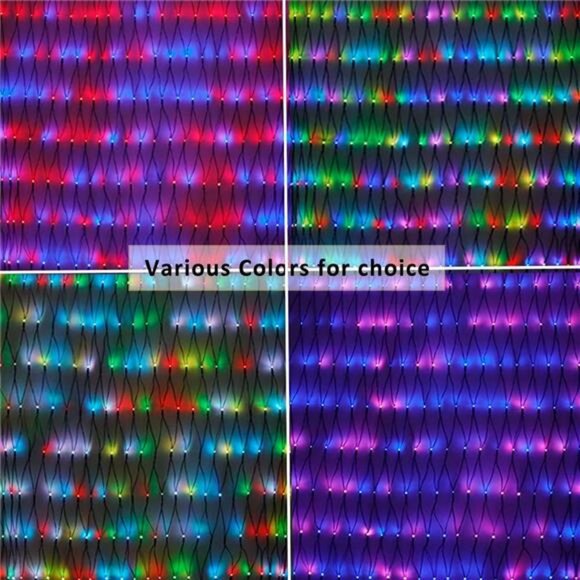 RGB Net Lights, Christmas Color Changing LED Mesh Lights, 14.8x4.9 ft 240 LED - Picture 6 of 7